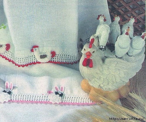 Курочки амигуруми - для декора кухонного полотенца или скатерти (1) (498x415, 202Kb)