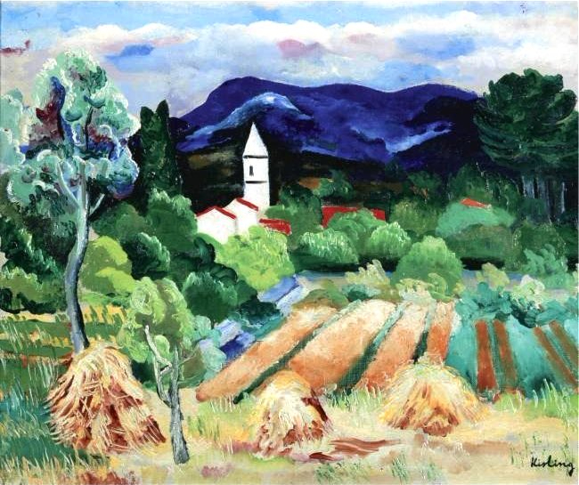 104 'Paysage_de_Provence',_oil_on_canvas_painting_by_Mose_Kisling,_c._1919 (650x545, 333Kb)