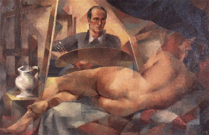 Louis A. Margantin - Le peintre et son modèle (700x452, 322Kb)