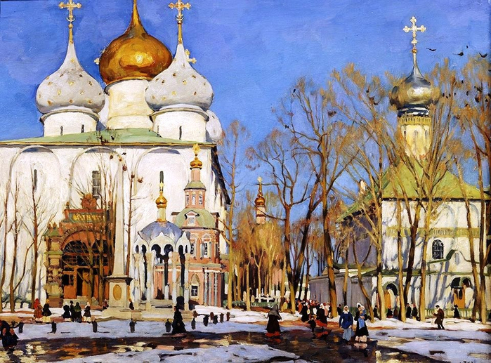 Юон Константин Федорович (1875 - 1958). День Благовещения (700x517, 518Kb)