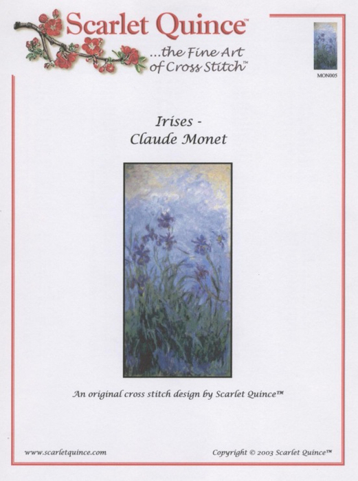Scarlet Quince MON005 - Irises - Claude Monet (521x700, 236Kb)