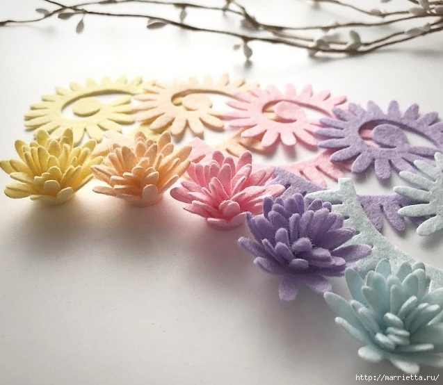 Красивые цветы из фетра своими руками: ТОП - 50 идей и пошаговые мастер-классы с фото
