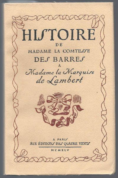 1945 De Choisy. Histoire de Madame de Barres. Paris, Editions de Quatre Vents (400x600, 103Kb)