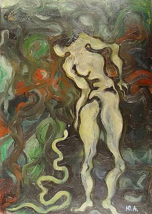 1950- Eva mit Schlange. , . 55 38,5 cm. (498x700, 192Kb)