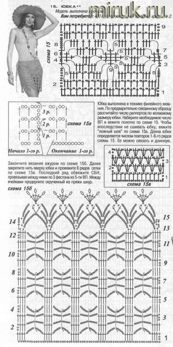 Парео для пляжа спицами схемы