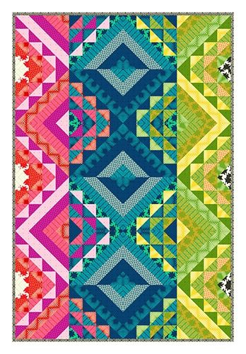 Mosaic stripe quilt, Free Spirit Fabrics (348x500, 247Kb)