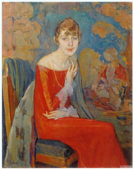 1910-е Портрет Анны Николаевны Бурышкиной, жены моск промышл ПавлаАфанБ Х,м.102,5х83,8. ГТГ (548x700, 165Kb)