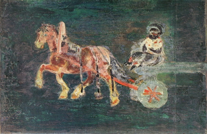 1910 Этюд с лошадью и повозкой. (Нац. гал. Армении, Ереван) (700x454, 148Kb)