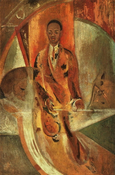 1917 Негр. Декоративное панно. Фанера, масло, серебро, бронза. 153х99,5 см. НГА (460x700, 146Kb)