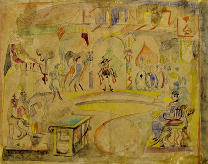 1922 СИНЬОР ФОРМИКА» — представление по Гофману. Эскиз декорации (700x551, 134Kb)