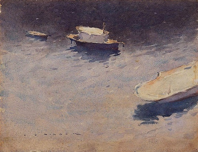 Launch at anchor c.1915 (657x505, 339Kb)