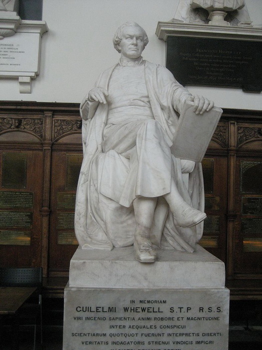 1866 Statue of William Whewell (1794-1866) at Trinity College, Cambridge, England (UK) (525x700, 114Kb)