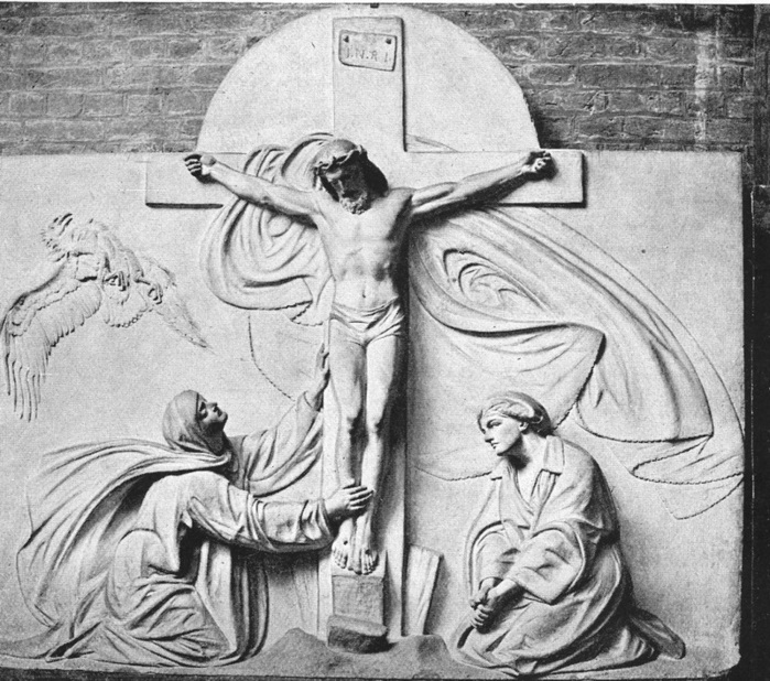 1875-1876 The Crucifixion. Church of St John Evangelist, Liverpool, Merseyside, England (700x618, 190Kb)