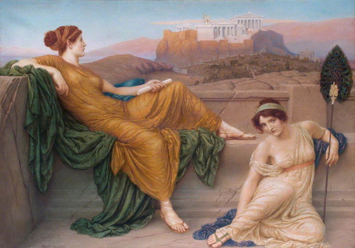 1888 Aspasia in the Pnyx. Art UK , . 16 x 21.5 cm. (700x488, 115Kb)