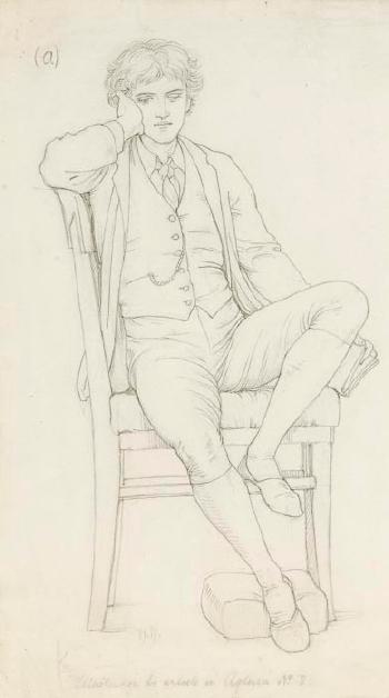 1895 A young man seated. , . 3218,5 . (350x628, 19Kb)