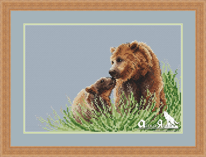 Bear With Bear Cub - Bear Family (700x532, 358Kb)