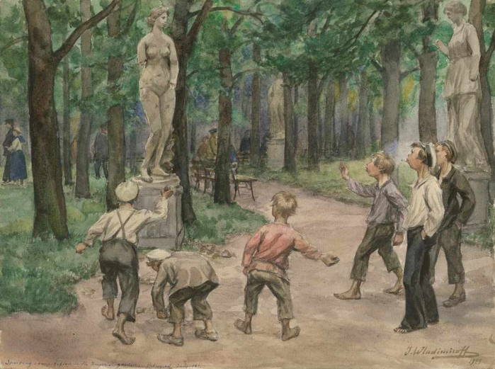 Спортивные состязания в императорских садах. Петроград, июль 1921 г (700x521, 332Kb)