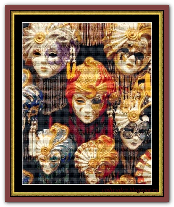 Carnival Masks (588x700, 462Kb)
