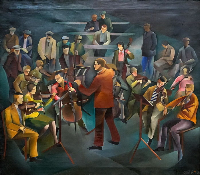 1931 ОРКЕСТР. Холст, масло (700x611, 184Kb)