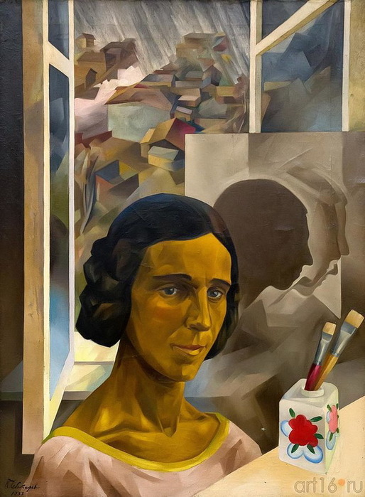 1933 ПОРТРЕТ А.Г. ПЛАТУНОВОЙ, жены художника. Х, м. (514x700, 126Kb)