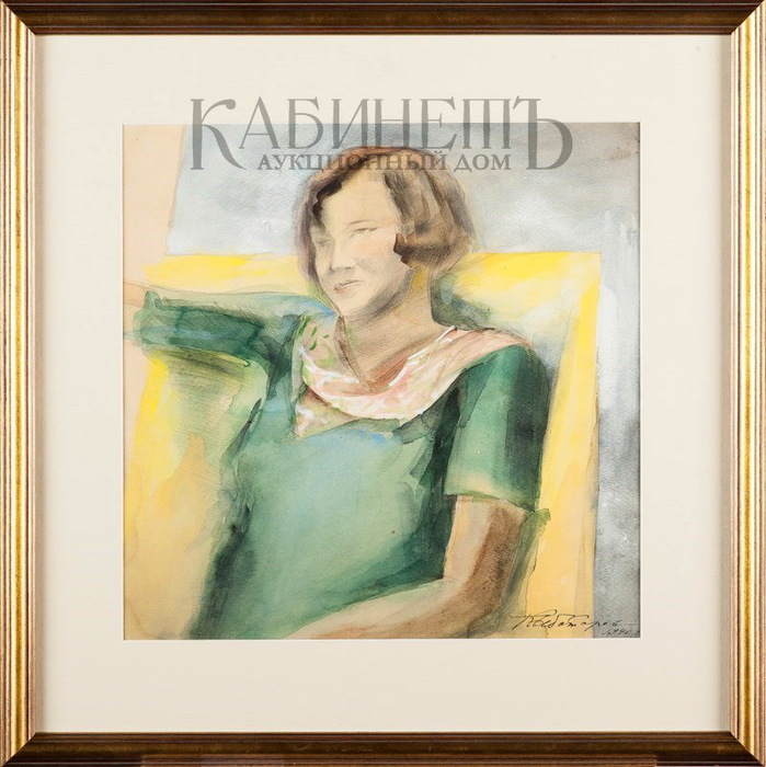 1940 Портрет А.Г. Платуновой. Бум, акв, кар. 30.7 x 30.7 cm. ЧС (699x700, 138Kb)
