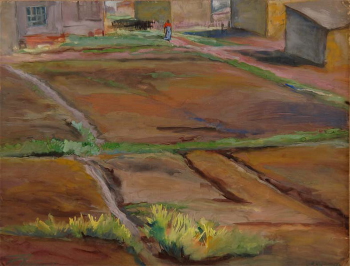1944 Огородное поле. Бум, гуашь (700x533, 98Kb)