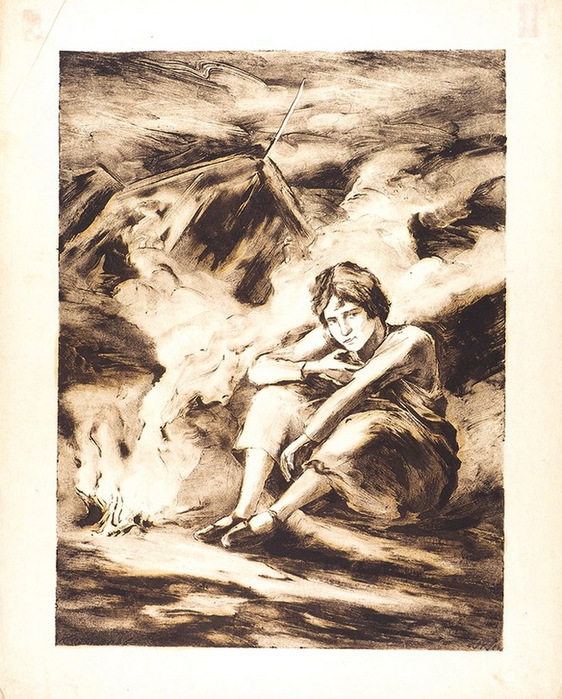 1949 Илл. к Итальянским сказкам М.Горького. Монотипия. 36 х 29 см. (562x700, 174Kb)