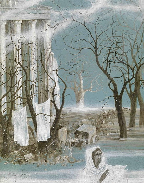 1963 Пейзаж с фигурой в белом (У храма). Доска, темп. 51,5х41 см. Аук MacDougall's, 2011 (553x700, 193Kb)
