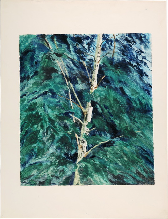 1967 Шурина березка. Монотипия 65х50 см. Аукц (537x700, 143Kb)