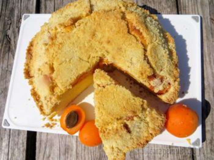 Всегда нарасхват потому что вкусный! Пирог с абрикосами и штрейзелем (700x524, 288Kb)