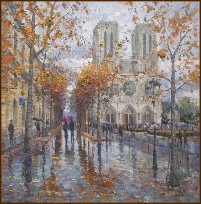 030. Notre Dame in Rain (690x700, 636Kb)