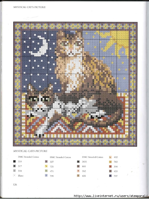 CATS NEEDLEPOINT CATS. (123) (523x700, 321Kb)