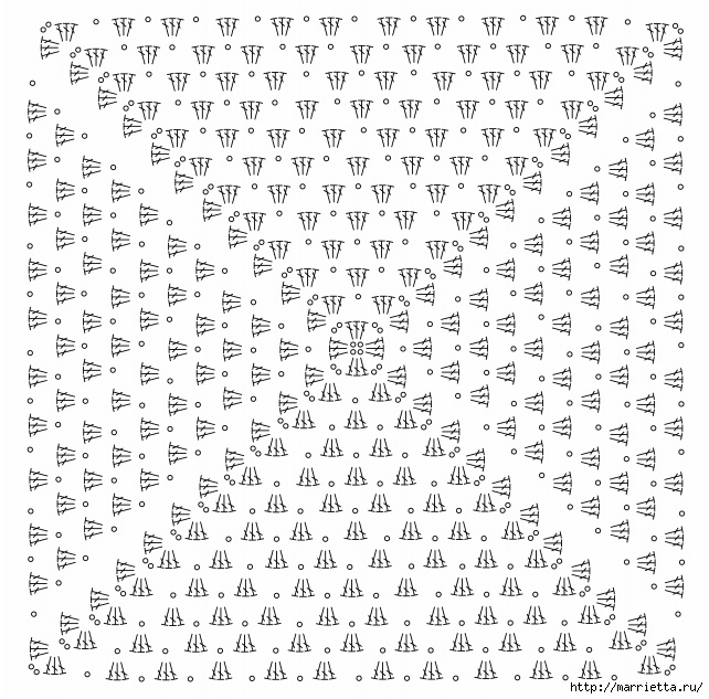 Летняя блуза «Бабушкин квадрат» с длинным рукавом крючком (5) (642x633, 301Kb)