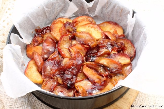 Яблочный пирог-перевертыш. Пошаговый рецепт (12) (629x419, 229Kb)