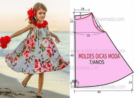 Летние платья для девочек с простыми выкройками, выбирайте (564x409, 186Kb)