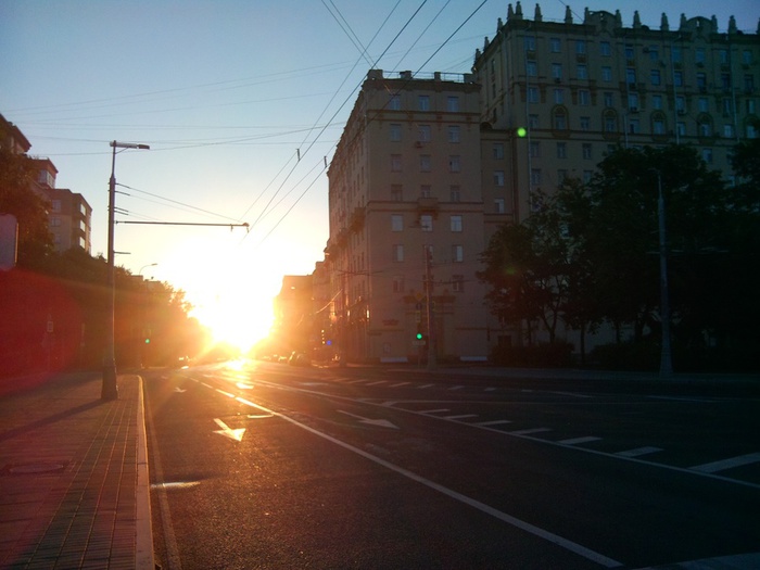 Раннее утро в москве