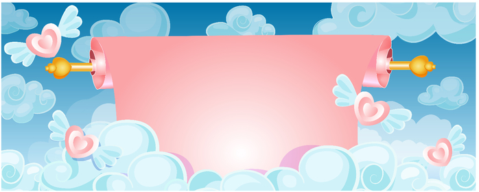 scroll banner in the clouds (700x280, 169Kb)