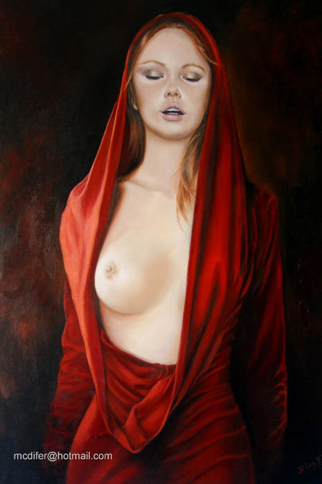 Mujer en rojo (100 X 83) (465x700, 318Kb)