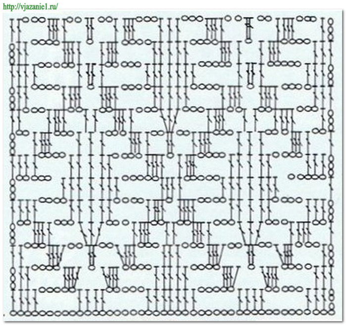 Узор ромбики крючком схема и описание