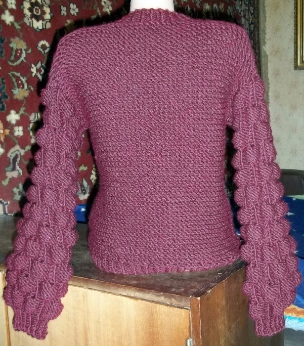 Пуловеры платочной вязкой