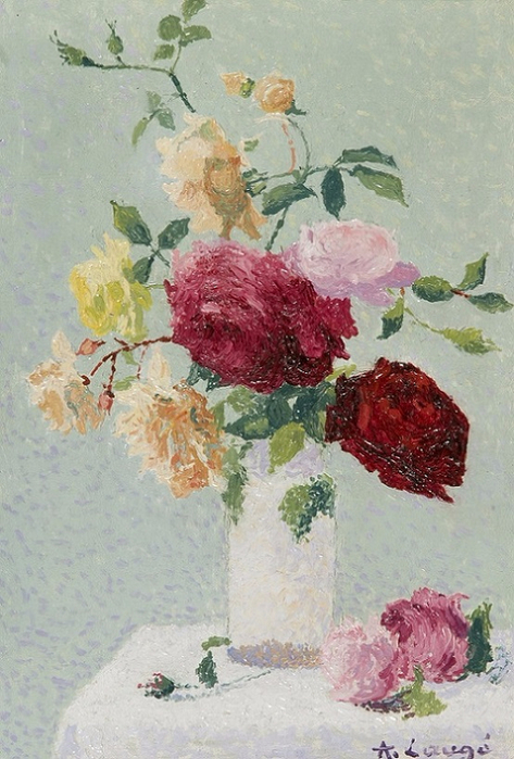      (Bouquet De Roses Dans Un Vase). 1921 () (473x700, 368Kb)