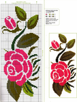  schemi punto croce asciugamani bagno-rose (531x700, 468Kb)