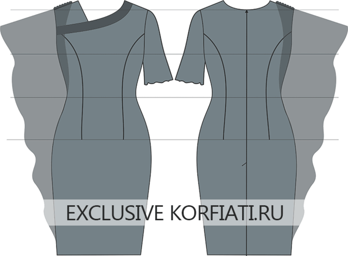Выкройка праздничного платья для полных женщин техн (700x515, 90Kb)