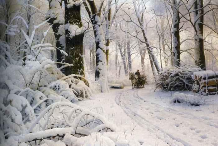 Woods in the Snow (700x470, 385Kb)