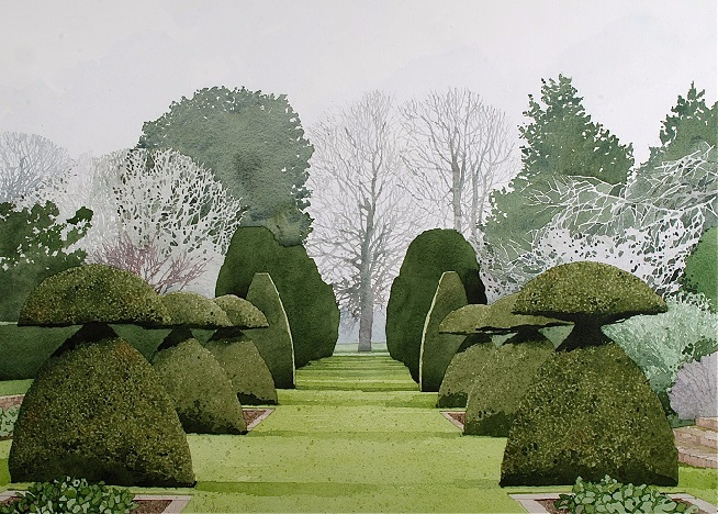 Hinton Ampner. Topiary. (654x468, 427Kb)