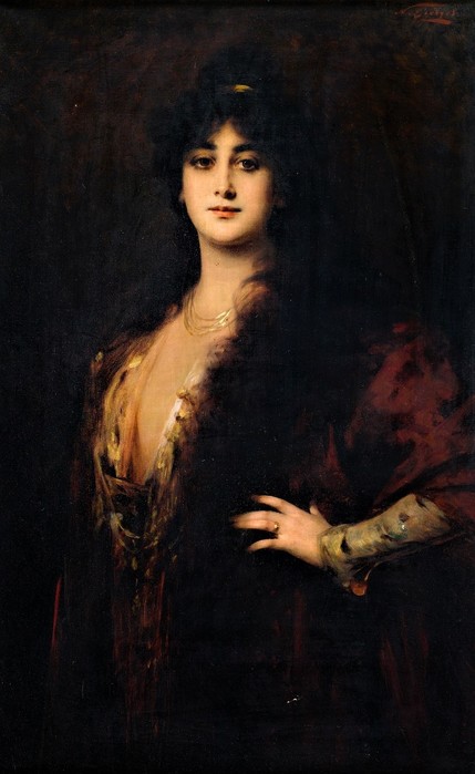      (Portrait of a lady in a red dress)  102  67      (429x700, 58Kb)