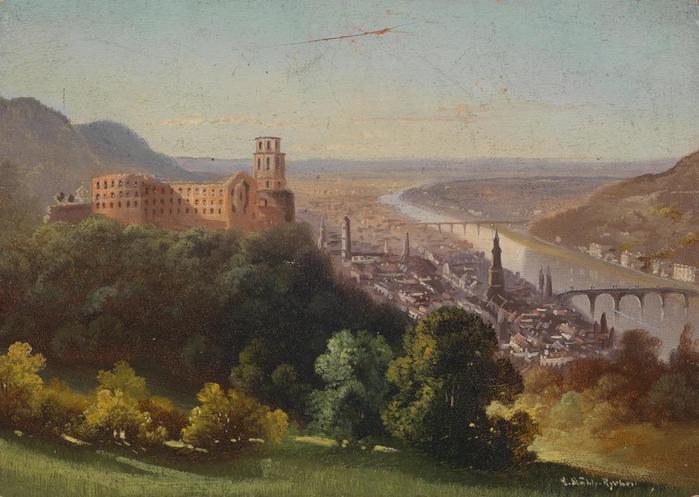 Hubert_Sattler_Blick_auf_Heidelberg (700x497, 50Kb)