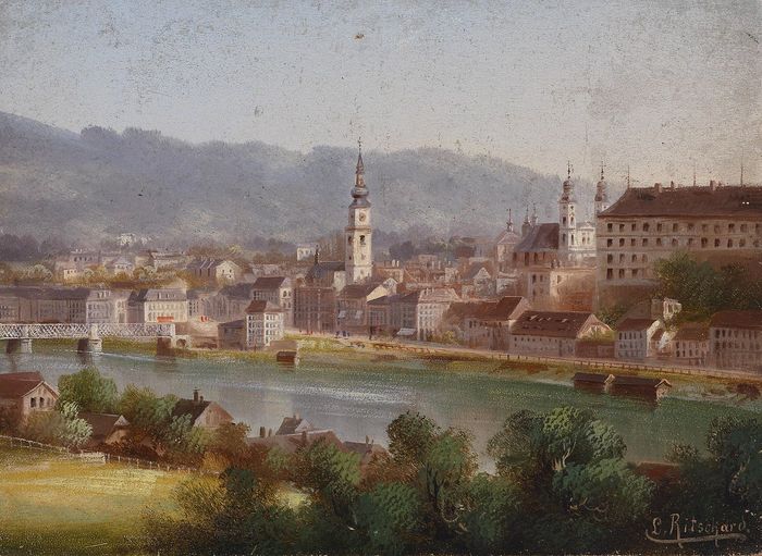 1280px-Hubert_Sattler_Blick_auf_Linz (700x511, 74Kb)