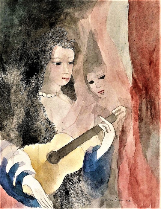    (1901-1953 ) Marie Laurencin1928 vers jeunes femmes ? la guitare (537x700, 167Kb)