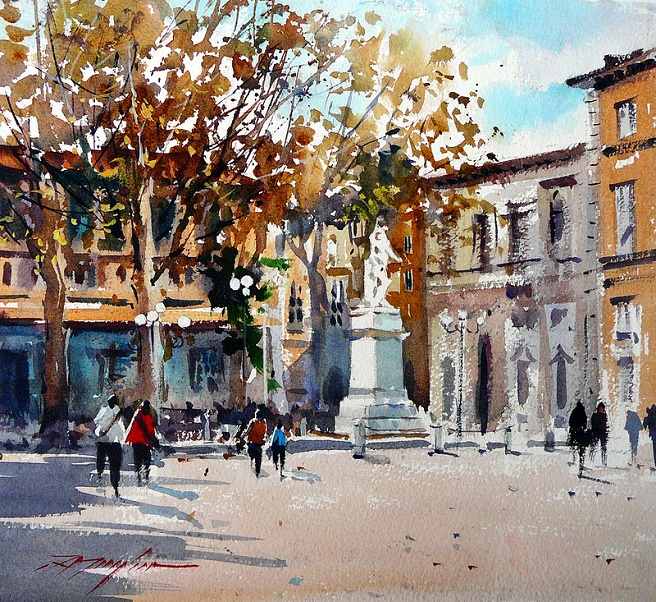Autumn Touch, Lucca, Italy (656x602, 721Kb)